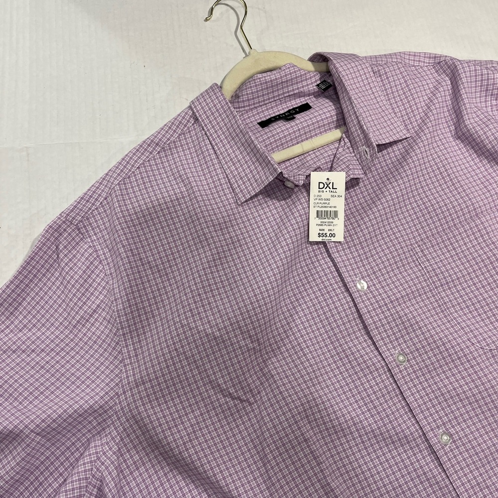 DXL BIG & TALL SYNRGY BUTTON SHIRT NEW WITH TAGS